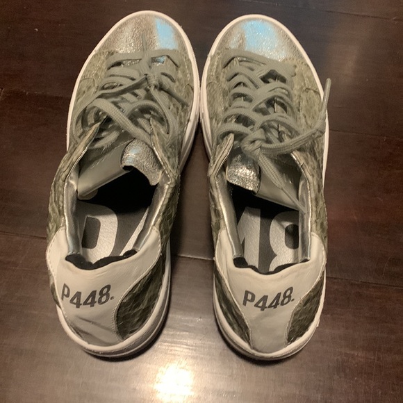 P448 Snake Print Platform Sneakers - Picture 4 of 5